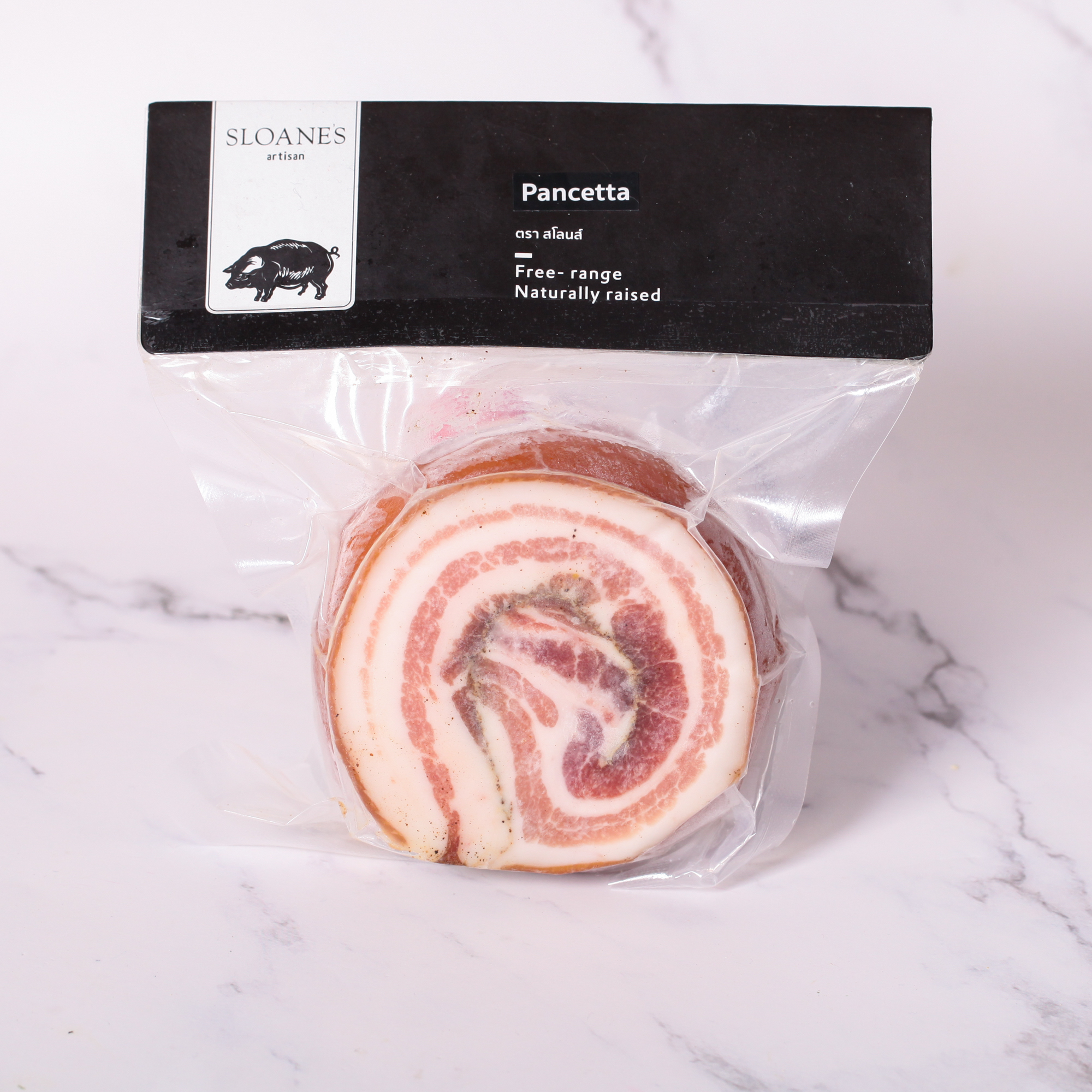 Pancetta, sliced